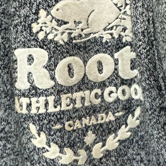 Roots Cotton Salt & Pepper Back Logo Pockets Cuff Sweatpant Track Pants Joggers - Picture 13 of 16